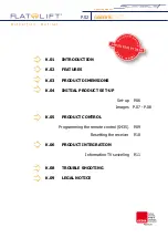 Preview for 2 page of Cedia FLATLIFT SUPERFLAT Operating Manual
