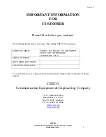 Preview for 2 page of CEECO Charge-A-Call BLC-303-1 Service Manual