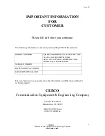 Preview for 2 page of CEECO HOB-531-D Service Manual