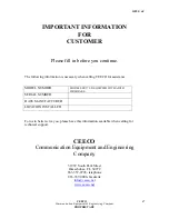 Preview for 2 page of CEECO SSP-373-D Service Manual