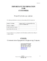 Preview for 2 page of CEECO SSW-323-F Service Manual