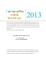 Preview for 1 page of CeeNee eeTee User Manual