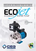 CEG ECOJET 1000PC Installation And Operating Instruction Manual preview