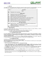 Предварительный просмотр 12 страницы CEL-MAR ADA-14110 User Manual