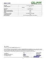 Предварительный просмотр 32 страницы CEL-MAR ADA-14110 User Manual