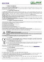 Preview for 3 page of CEL-MAR ADA-7010D User Manual