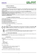 Preview for 3 page of CEL-MAR DES-215 User Manual