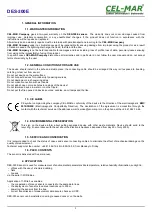 Предварительный просмотр 3 страницы CEL-MAR DES-300E User Manual