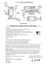 Предварительный просмотр 2 страницы Cel-Tec HL170 COB Motion User Manual