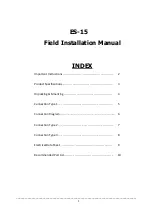 Предварительный просмотр 1 страницы Celec ES-15 Field Installation Manual