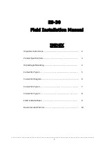 Preview for 1 page of Celec ES-30 Field Installation Manual