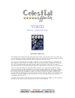 Celestial Effects VIRGO Rock Overdrive Owner'S Manual preview