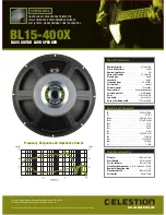 Celestion Green Label Series BL15-400X Specifications preview