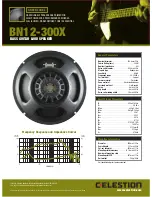 Celestion Green Label Series BN12-300X Specifications preview