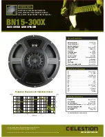 Celestion Green Label Series BN15-300X Specifications preview