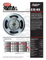 Celestion Heritage Series G12-65 Specifications предпросмотр