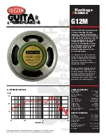 Celestion Heritage Series G12M Specifications предпросмотр