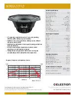 Preview for 1 page of Celestion NTR Range NTR08-2011D Specifications