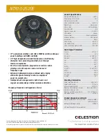 Предварительный просмотр 1 страницы Celestion NTR Range NTR10-2520E Specifications