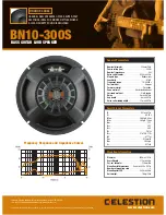 Celestion Orange Label Series BN10-300S Specifications предпросмотр