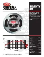 Preview for 1 page of Celestion Originals Series Seventy 80 Specifications