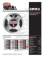 Предварительный просмотр 1 страницы Celestion Originals Series Super 8 Specifications