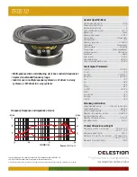 Preview for 1 page of Celestion TF range TF0510 Specifications