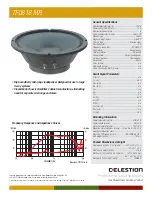 Celestion TF range TF0818 MR Specifications предпросмотр