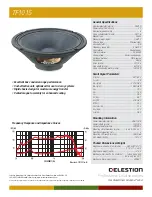 Preview for 1 page of Celestion TF range TF1015 Specifications