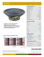 Preview for 1 page of Celestion TF range TF1018 Specifications