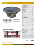 Celestion TF range TF1225 Specifications preview