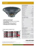 Celestion TF range TF1520 Specifications preview