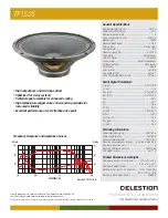 Предварительный просмотр 1 страницы Celestion TF range TF1525 e Specifications