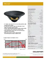 Предварительный просмотр 1 страницы Celestion TN range TN1230 Specifications