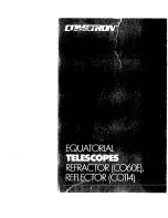 Preview for 1 page of Celestron Cometron CO-114 User Manual