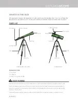 Preview for 2 page of Celestron EXPLORASCOPE 114AZ Instruction Manual