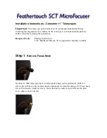 Предварительный просмотр 1 страницы Celestron Feathertouch SCT Microfocuser Installation Instructions