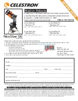 Celestron NexStar 4 SE Specification Sheet предпросмотр