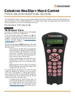 Celestron NexStar+ Hand Control Troubleshooting Manual предпросмотр