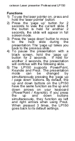 Preview for 6 page of Celexon Professional LP150 User Manual