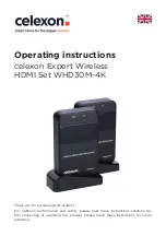 Preview for 1 page of Celexon WHD30M-4K Operating Instructions Manual