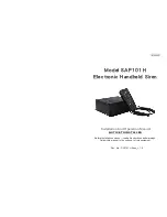 Предварительный просмотр 1 страницы Cell2 SAF101H User'S Installation And Operation Manual