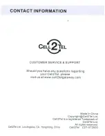 Preview for 8 page of Cell2Tel C2T-XT2000 Quick Start Manual