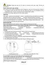 Preview for 18 page of Cello 501577365 Instruction Manual