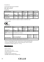 Preview for 20 page of Cello 502328308 Instruction Manual