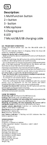 Preview for 2 page of Cellularline Grasshopper Pro User Manual