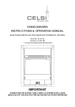 Preview for 1 page of Celsi B-127740 Homeowner'S Instructions & Operating Manual