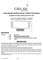 Preview for 1 page of Celsi B-160940 Homeowner'S Instructions & Operating Manual