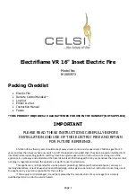 Preview for 1 page of Celsi Electriflame VR B-1005973 Manual