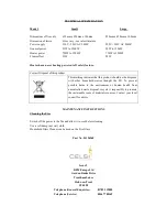 Preview for 8 page of Celsi Electriflame Instruction Booklet